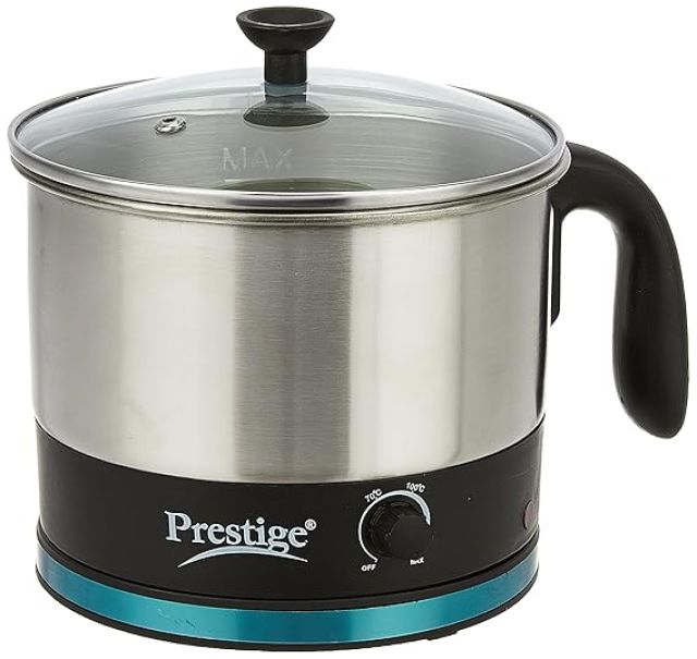 Prestige PMC 1.0 (600 Watt) Stainless Steel Multi Cooker with Concealed Base, Outer Lid, 1 Quarts